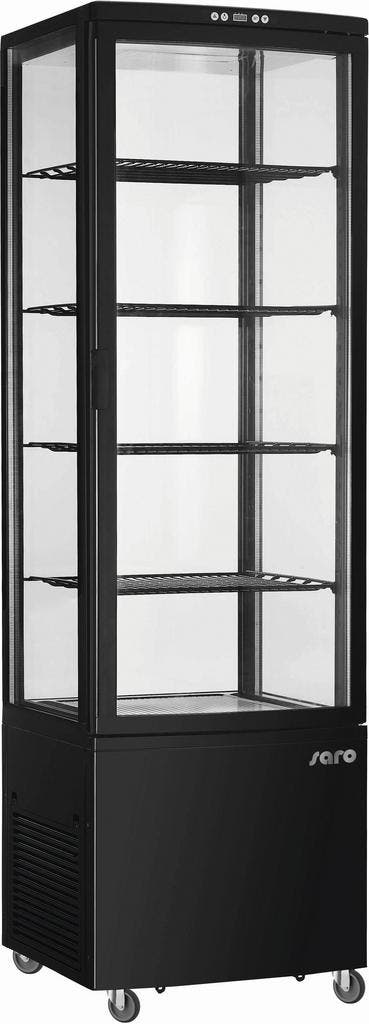 Koelvitrine | 235L | Zwart | 0°C/+12°C | 5 Niveaus | Wielen, Zakelijke goederen, Horeca | Keukenapparatuur, Nieuw in verpakking