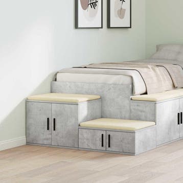 vidaXL Opbergkast 2 st Beton Grijs 118 x 41 x 40 cm Bewerkt, Verzenden