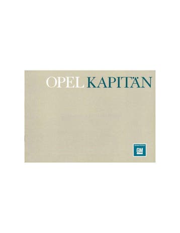 1964 OPEL KAPITÄN BROCHURE NEDERLANDS