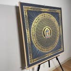 Mantra du mandala avec le symbole Kalachakra – Thangka Feng, Antiquités & Art