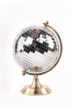 Globe Discobal Klein Ø 15 cm Wereldbol Brons Vintage Wereld, Ophalen of Verzenden, Nieuw