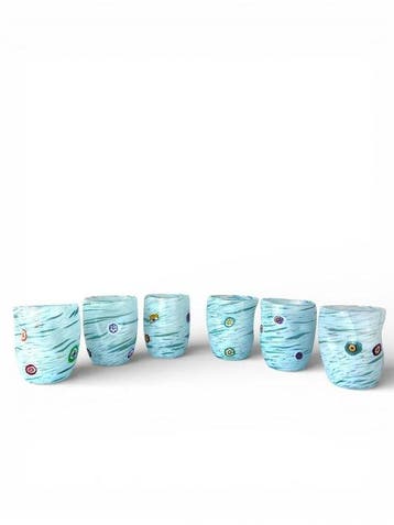 Drinkservies voor 6 (6) - Glas - Set Murano glazen, Antiek en Kunst