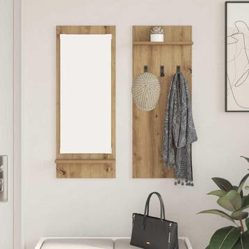 vidaXL Wandgemonteerde kapstok Muurmontage Artisan Eiken, Verzenden, Nieuw
