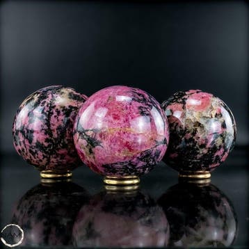 Magnifique ensemble de boules en rhodonite – Élégance, Verzamelen