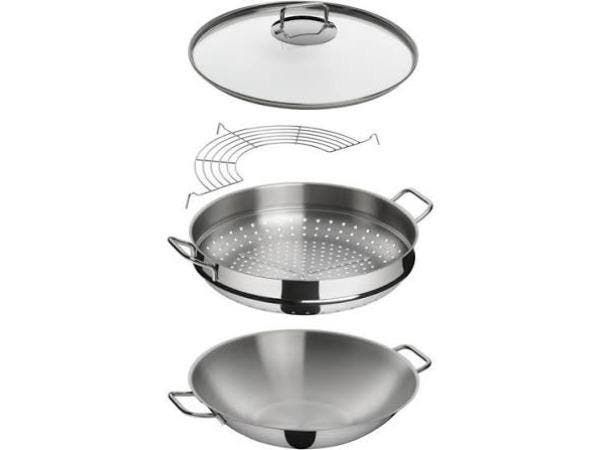 Veiling - Multifunctionele Wok WMF Macao 36 cm (4-delig), Huis en Inrichting, Keuken | Potten en Pannen, Gebruikt
