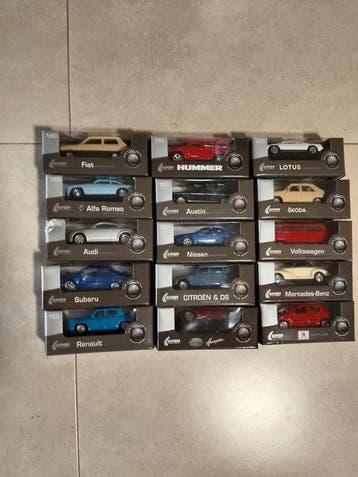 Welly 1:64 - Modelauto (15) - Skoda Mercedes Benz VW Peugeot, Nieuw