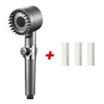 Douchekop met Massageborstel en 3 Filter Set - 4 Modes Hoge, Verzenden, Nieuw