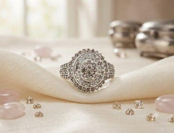 Sans prix de réserve - Bague Argent - 0.80ct. tw. Diamant, Bijoux, Sacs & Beauté, Bagues