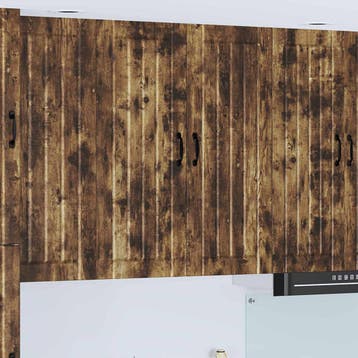 vidaXL Wandkast LUCCA Gerookt eiken 80 x 31 x 100 cm Bewerkt, Verzenden