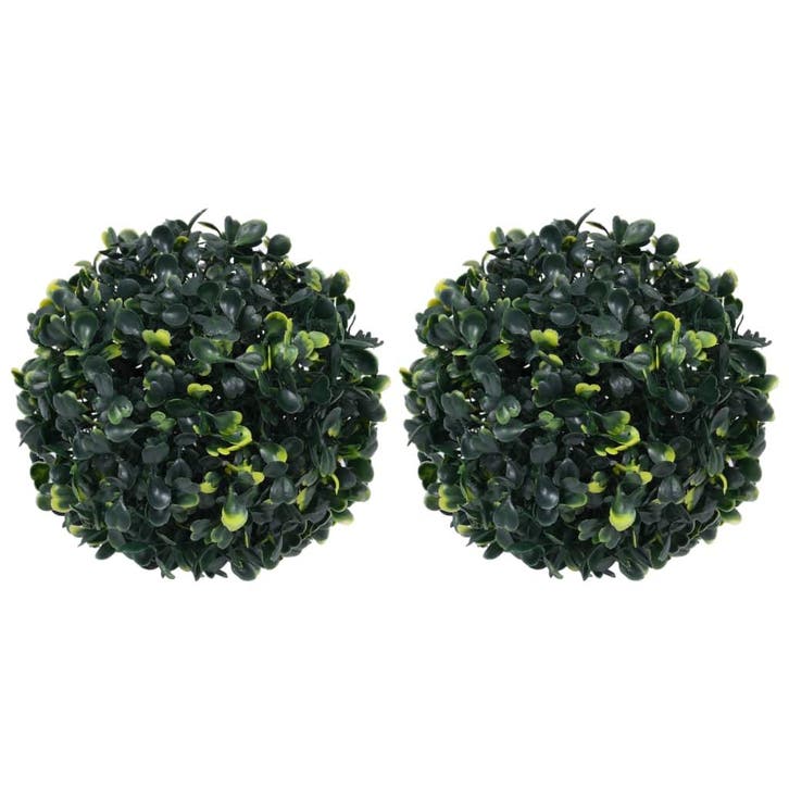 vidaXL Kunstbuxusbollen 2 st 22 cm, Maison & Meubles, Accessoires pour la Maison | Plantes & Fleurs artificielles, Envoi