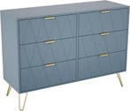 Commode - Dressoir - Ladekast - 100x34x73 cm - Grijsblauw -, Verzenden