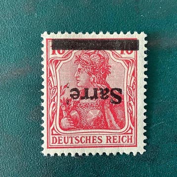 Territoire du bassin de la Sarre 1920 - 10 Pf Germania avec