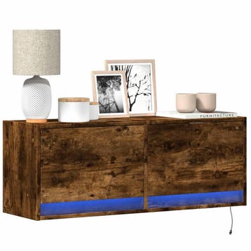 vidaXL Tv-wandmeubel met LED-verlichting 100x31x35 cm, Verzenden