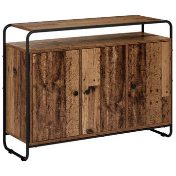 vidaXL Dressoir Eikenhout 102 x 35 x 75 cm Bewerkt hout, Verzenden