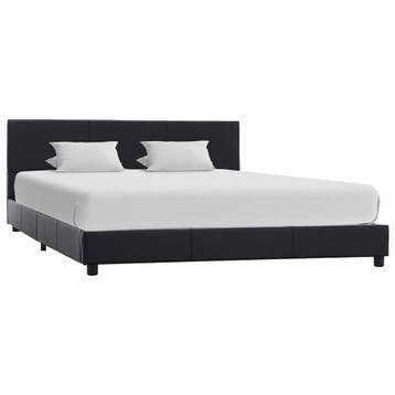 vidaXL Bedframe kunstleer zwart 160x200 cm, Huis en Inrichting, Slaapkamer | Bedden, Verzenden, Nieuw