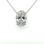 Halsketting - 14 karaat Witgoud - 5.01ct. tw. Diamant, Nieuw