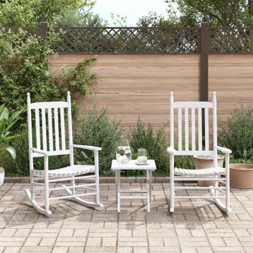 vidaXL Schommelstoelen met gebogen zitting 2 st massief, Verzenden, Nieuw