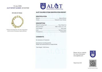 Zonder minimumprijs - Halsketting Zilver - Peridot -, Nieuw
