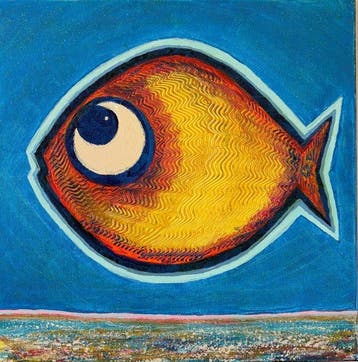Denis Kuvayev (1971) - Goldfish on golden bottom - No