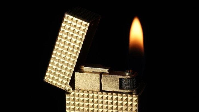 Dunill - Hobnail Pattern Rollagas Lighter - Zonder, Collections, Articles de fumeurs, Briquets & Boîtes d'allumettes