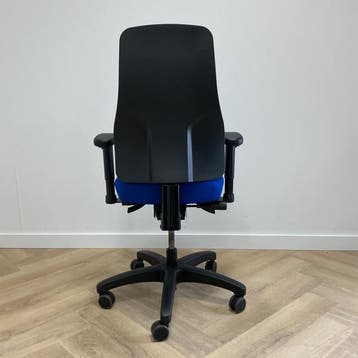 ergonomische bureaustoel, blauw - zwart, Huis en Inrichting, Ergonomisch, Gebruikt, Blauw, Bureaustoel