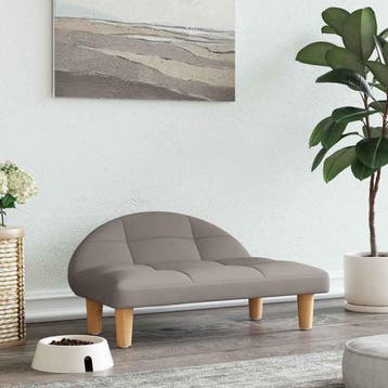 vidaXL Hondenmand 70x52x30 cm stof taupe, Verzenden, Nieuw