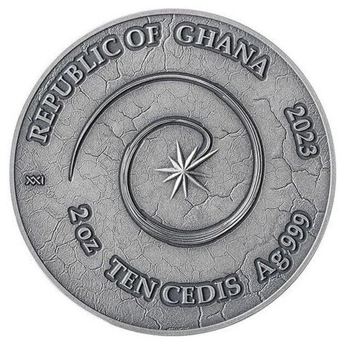 Ghana. 10 Cedis 2023 2 oz 10 Cedis Ghana Silver Phoenix, Timbres & Monnaies, Métaux nobles & Lingots