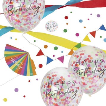 Happy Birthday Tafeldecoratie Set 7 delig, Verzenden, Nieuw