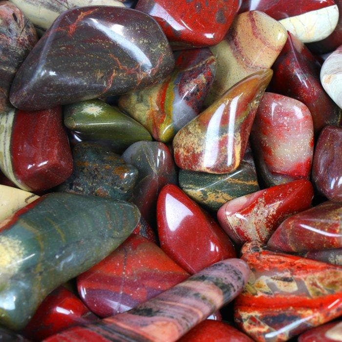 Laatste partij! - Rainbow Jasper - Getrommelde stenen - Lot-, Collections, Minéraux & Fossiles