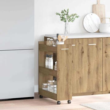 vidaXL Kast 60 x 22 x 79 cm Artisan Eiken, Verzenden