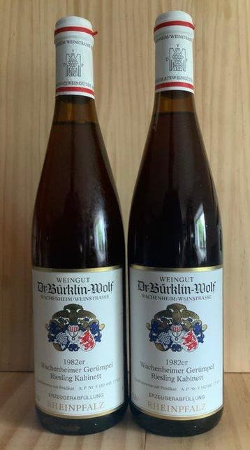 1982 Dr. Bürklin-Wolf - Pfalz Kabinett - 2 Bouteilles (0,7, Nieuw