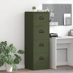 vidaXL Bestandkast Olijf Groen 45,5 x 42 x 139 cm, Huis en Inrichting, Kasten | Overige, Verzenden, Nieuw