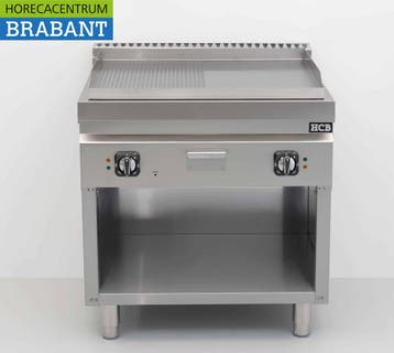 Plaque de cuisson HCB en acier inoxydable, lisse / striée,, Articles professionnels, Verzenden