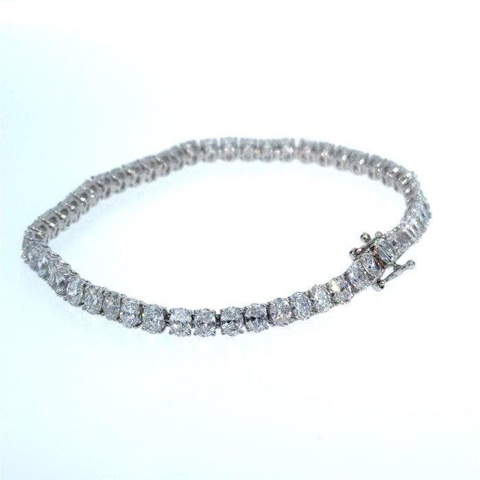 Armband - 14 karaat Witgoud - 8.20ct. tw. Diamant, Bijoux, Sacs & Beauté, Bracelets