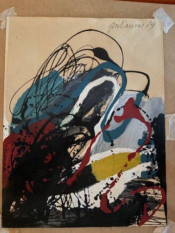Guillaume Lo-A-Njoe (1937) - Compositie, Antiquités & Art