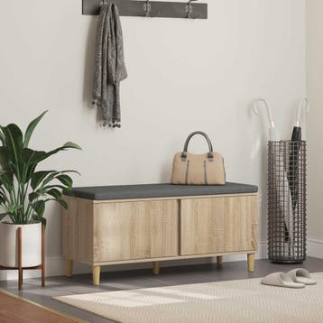 vidaXL Hallenbank Sonoma Eik 100 x 38 x 46 cm Geengineerd, Verzenden, Nieuw
