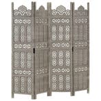 vidaXL Kamerscherm 4 panelen handgesneden 160x165 cm, Verzenden