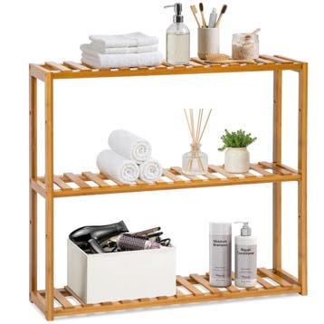 Badkamerrek van bamboe 60x15x54,5cm - bruin, Verzenden
