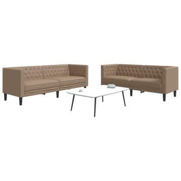 vidaXL 2-delige Loungeset Chesterfield-stijl kunstleer, Verzenden