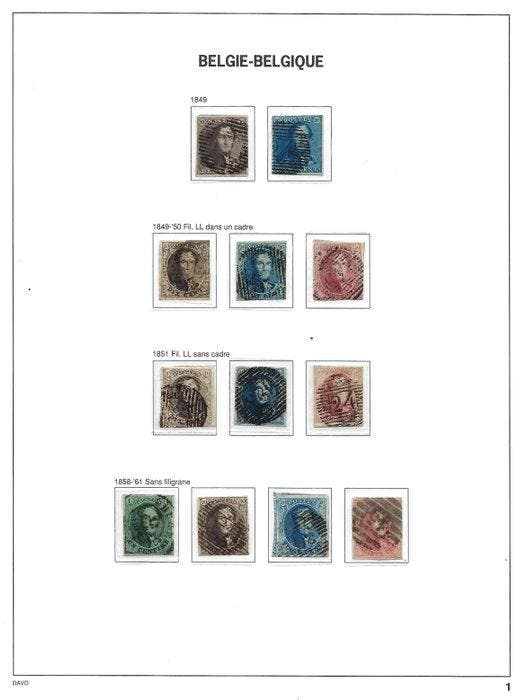 België 1849/1878 - Klassieke periode , Leopold I + II ( davo, Postzegels en Munten, Postzegels | Europa | België