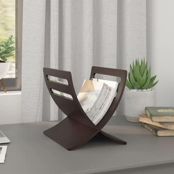 vidaXL Tijdschriftenrek vloermodel hout bruin, Huis en Inrichting, Verzenden, Nieuw