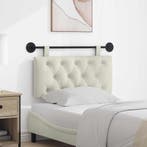 vidaXL Hangend hoofdbord Crème Fluweel, Verzenden, Nieuw