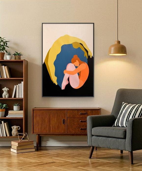 Marcel Mendez - Módulos humanos # 2 -XL-, Antiquités & Art, Art | Peinture | Moderne