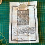 Relikwie - Gesealde sluier op papier - 1750-1800 - Reliek