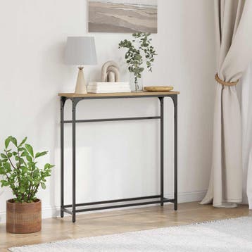 vidaXL Wandtafel Artisan Eiken 75 x 19,5 x 75 cm Bewerkt, Verzenden