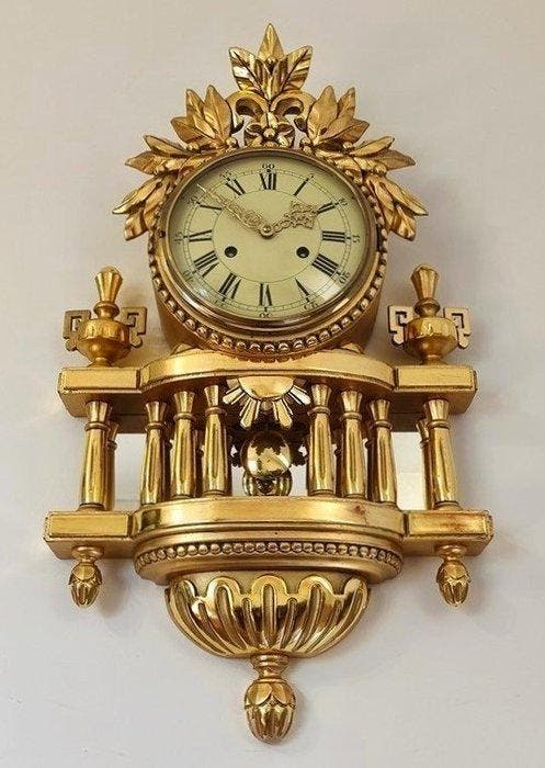 Zegar Kartel - FHS - Franz Hermle & Sohn Uhrenfabrik - Hout, Antiquités & Art, Antiquités | Horloges