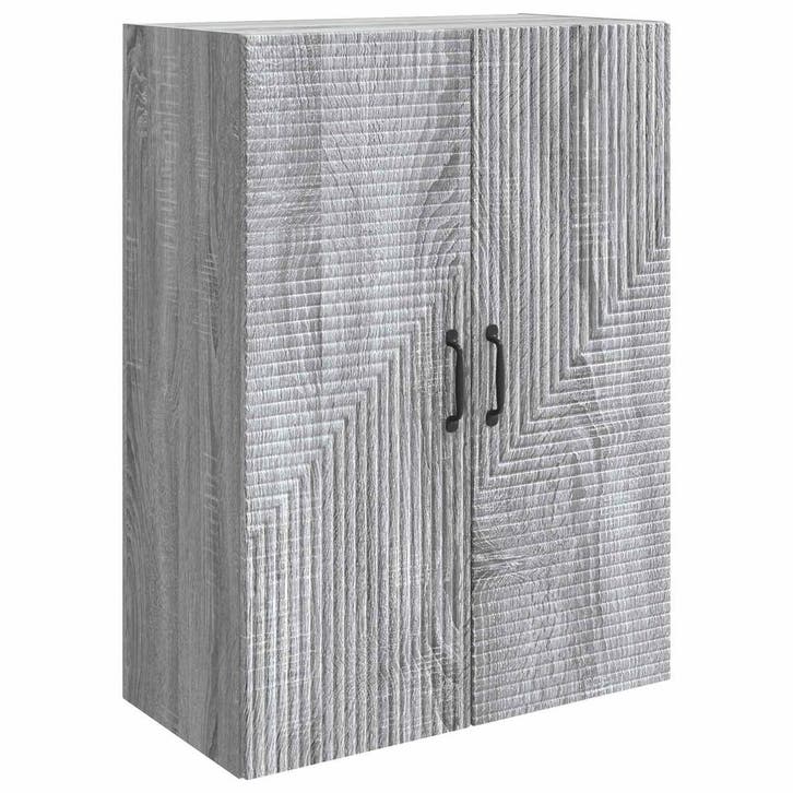 vidaXL Wandkast Grijs Sonoma 66 x 34,5 x 90 cm Bewerkt hout, Huis en Inrichting, Kasten | Overige, Nieuw, Verzenden