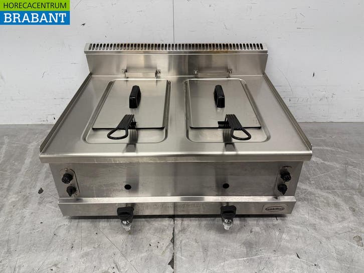 RVS Combisteel Dubbele Friteuse 2 x 8 liter GAS Horeca, Zakelijke goederen, Horeca | Keukenapparatuur, Ophalen of Verzenden
