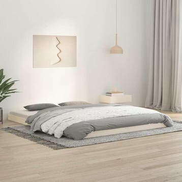 vidaXL Bedframe massief grenenhout wit 160x200 cm, Verzenden