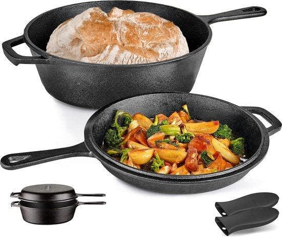 2dekans | Castex Duocraft Gietijzeren Pan - Braadpan, Elektronische apparatuur, Kookplaten, Ophalen of Verzenden